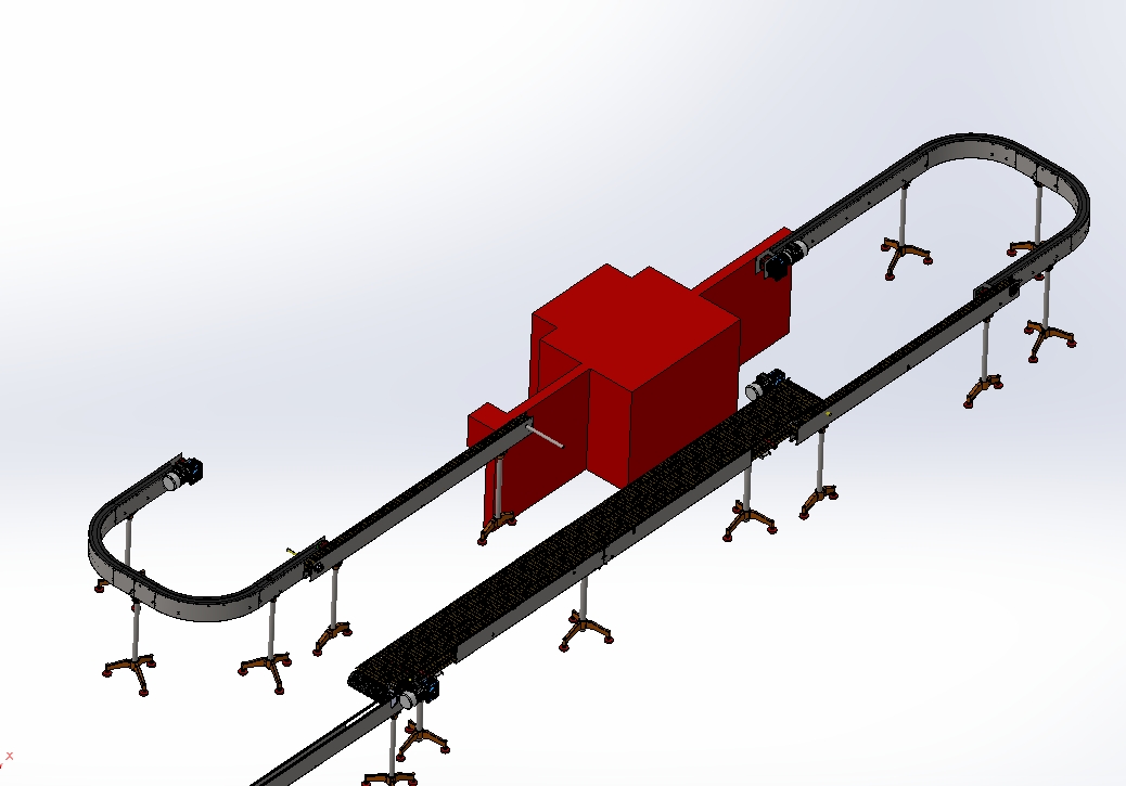 conveyor-355 U型输送带3D数模图纸 x_t格式